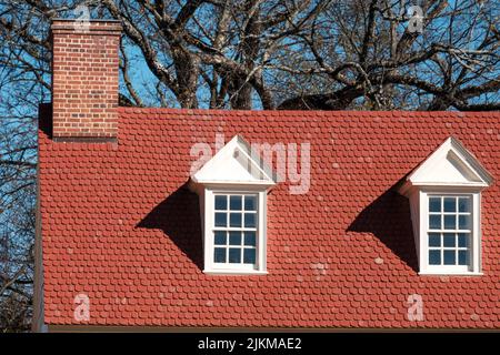 Détails architecturaux au Mount Vernon de George Washington Banque D'Images