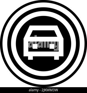 aucune illustration vectorielle noire d'icône de voiture. Illustration de Vecteur