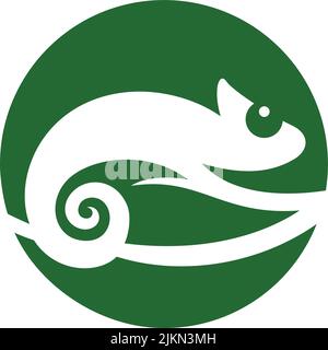 Résumé Chameleon sur le logo de la branche Illustration de Vecteur