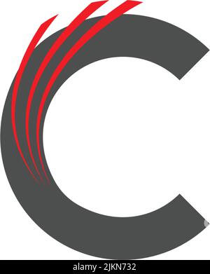 Illustration vectorielle C sur fond blanc Illustration de Vecteur