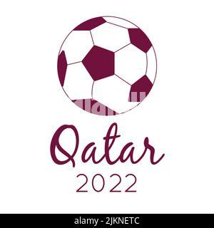 coupe de football 2022. Championnat du monde de football. Illustration vectorielle plate Illustration de Vecteur