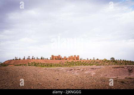 La célèbre forteresse Kasbah dans la partie orientale de la ville d'Ouarzazate, utilisée comme lieu de tournage pour les films et les émissions de télévision. Banque D'Images