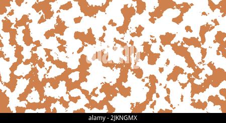Cuir de vache brun clair et blanc, sans coutures. Arrière-plan vectoriel tacheté. Imprimé animal avec points abstraits. Cheval Panda, dalmatien ou appaloosa Illustration de Vecteur