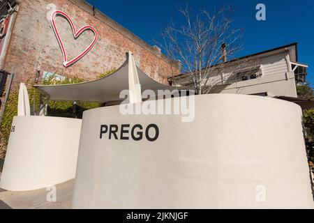 Restaurant Prego. Ponsonby Road, Auckland, Nouvelle-Zélande. Banque D'Images