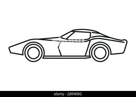 Icône de voiture sport - tracé modifiable Illustration de Vecteur