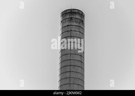 A low angle shot of the brick round power plant Stock Photo