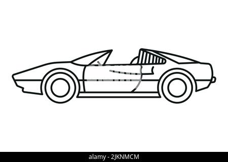 icône de voiture de course portuaire - tracé modifiable Illustration de Vecteur