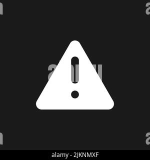 Signe d'avertissement en forme de triangle icône d'interface utilisateur en glyphe foncé Illustration de Vecteur