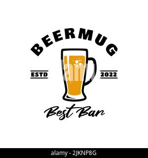 Logo Mug beer ALE simple Illustration de Vecteur