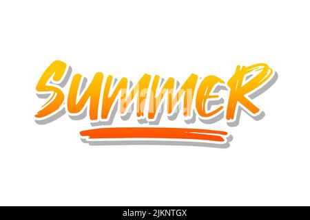 Illustration vectorielle : typographie d'été lettrage abstrait Brush style Design Illustration de Vecteur