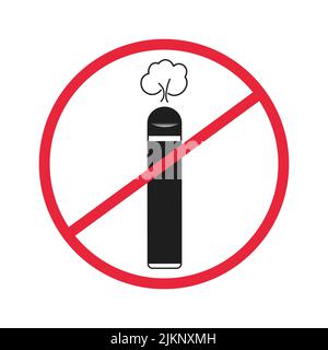Ne pas fumer, pas de panneau de vapotage. Autocollant imprimable. Vecteur Illustration de Vecteur