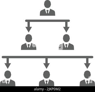 Communication, l'icône de hiérarchie est isolée sur fond blanc. Utilisation à des fins graphiques et de conception de sites Web ou à des fins commerciales. Fichier EPS vectoriel. Illustration de Vecteur
