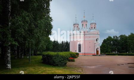 The Chesme Church in St. Petersburg, Russia Stock Photo