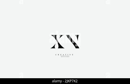 Lettres de l'alphabet initiales Monogram logo XN NX X N Illustration de Vecteur