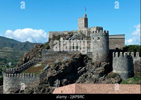 Château de Rabati, paysage urbain à Akhaltsikhe, Géorgie Banque D'Images