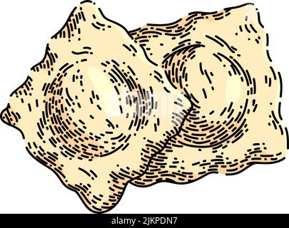 ravioli esquisse vecteur dessiné à la main Illustration de Vecteur