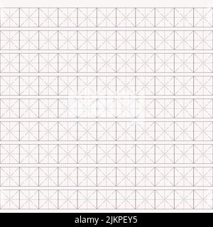 Classeur pour l'écriture de hiéroglyphes. Papier ligné pour l'impression. Motif géométrique pour l'école. Papier ligné réaliste. Simulateur d'écriture en chinois Illustration de Vecteur