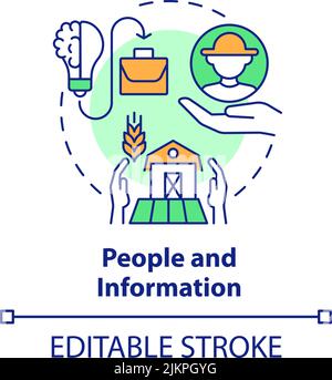 Icône de concept personnes et informations Illustration de Vecteur