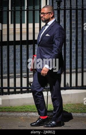 James habilement, député de Braintree, politicien du Parti conservateur britannique, secrétaire d'État à l'éducation, ministre de Downing Street, Londres, Royaume-Uni Banque D'Images