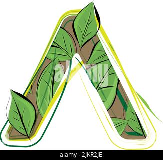Symbole de feuille vert esquisse vecteur de dessin Illustration Illustration de Vecteur