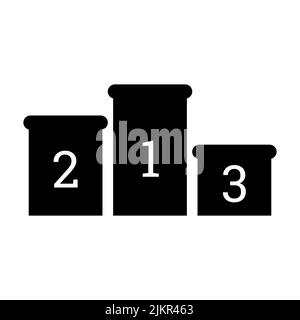 Classement de l'icône de vecteur noir sur fond blanc Illustration de Vecteur