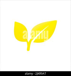 illustration du vecteur à 3d feuilles jaunes Illustration de Vecteur