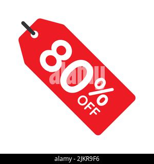 80 % de rabais sur l'icône de vecteur de balise sur fond blanc Illustration de Vecteur