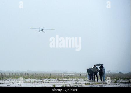 UKRAINE - 2 AOÛT 2022 - un drone UkrJet est photographié lors de la présentation de véhicules aériens sans pilote pour les forces armées, en Ukraine. Cette photo c Banque D'Images