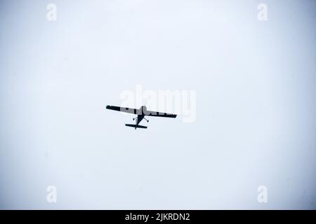 UKRAINE - 2 AOÛT 2022 - un drone UkrJet est photographié lors de la présentation de véhicules aériens sans pilote pour les forces armées, en Ukraine. Cette photo c Banque D'Images