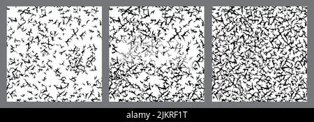 Ensemble sans coutures à motifs abstraits avec motifs et points naturels. La texture des murs est craquelée. Collection d'arrière-plan texturé pour l'hiver Banque D'Images