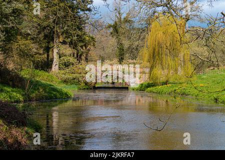 La maison et les jardins de Minterne Magna à Dorset.la maison a été la maison de la famille Digby et Churchill dans les jours passés. Banque D'Images