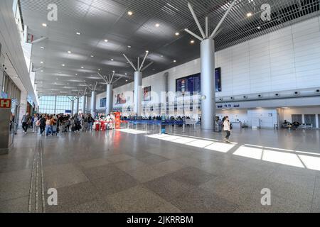 Porto Alegre, RS, Brésil - 21 mai 2022 : à l'intérieur de l'aéroport international Salgado Filho, POA. Banque D'Images