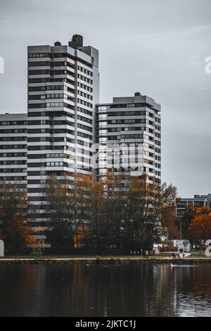 A view of high-rise buildings in Nuremberg, Germany Stock Photo