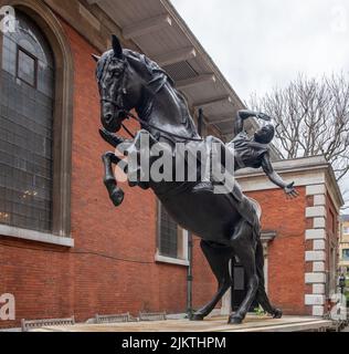 A closeup of the Conversion of Saint Paul in St Paul's Covent Garden Stock Photo