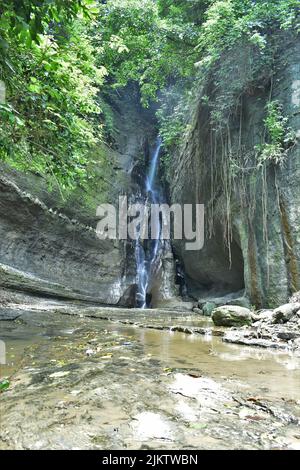 A beautiful shot of Napittachora waterfall in Bangladesh Stock Photo