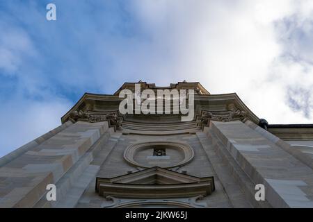A low angle shot of an old building facade in St.Gallen, Switzerland Stock Photo