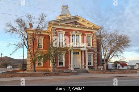 The historic Tombstone Courthouse building stands in the storied Arizona town. Stock Photo