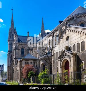 Paris, église Saint-Ambroise, boulevard Voltaire dans le quartier 11E Banque D'Images