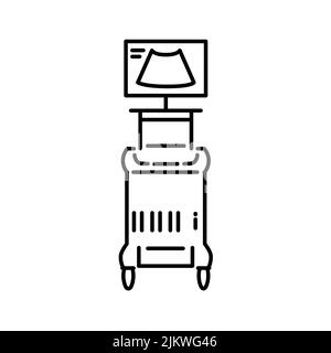 Illustration de la ligne de couleur de l'échographe. Illustration de Vecteur