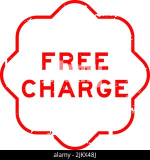 Grunge rouge gratuit mot caoutchouc joint tampon sur fond blanc Illustration de Vecteur