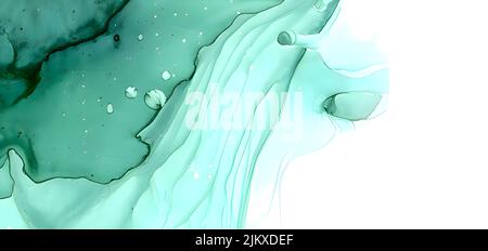 A close-up green and white marble texture backgrou Banque D'Images