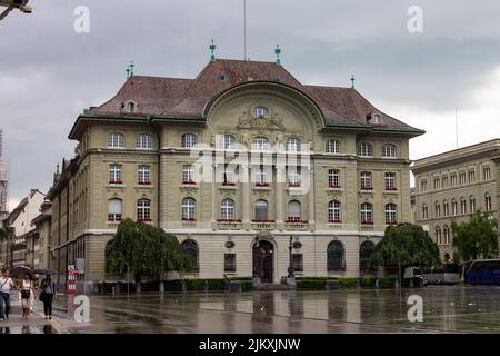 The building of the Swiss National Bank in Bern, Switzerland. Stock Photo