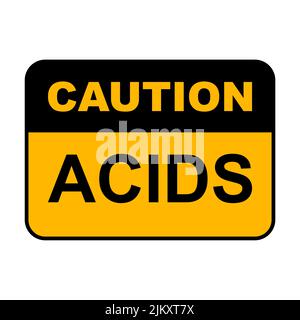 Attention Acids signe icône vecteur pour la conception graphique, logo, site Web, médias sociaux, application mobile, Illustration de l'interface utilisateur Illustration de Vecteur