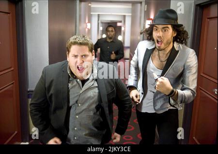 JONAH HILL, Sean 'P. DIDDY' COMBS, Russell Brand, L'AMENER À LA GRECQUE, 2010 Banque D'Images