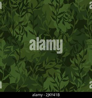 Liana se propage vert feuilles de fond sans soudure réducteur vector Illustration de Vecteur