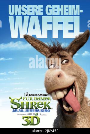 L'affiche de l'âne, shrek 4, 2010 Banque D'Images