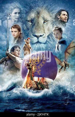 SKANDAR KEYNES, GEORGIE HENLEY, TILDA SWINTON, BEN BARNES, WWILL POULTER, LES CHRONIQUES DE NARNIA : LE VOYAGE DE L'AUBE TREDER, 2010 Banque D'Images