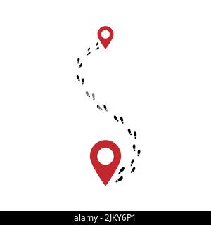 Icône itinéraire. Illustration vectorielle de l'icône d'emplacement Illustration de Vecteur