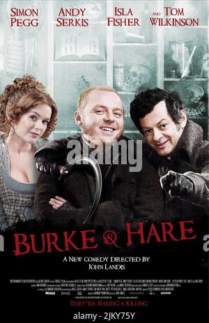 ISLA FISHER, Simon Pegg, Andy Serkis MOVIE POSTER, Burke et Hare, 2010 Banque D'Images