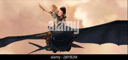 ASTRID,HICCUP,SANS DENTS, COMMENT FORMER VOTRE DRAGON, 2010 Banque D'Images